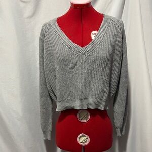 Forever 21 Charcoal V-Neck Sweater SM293
